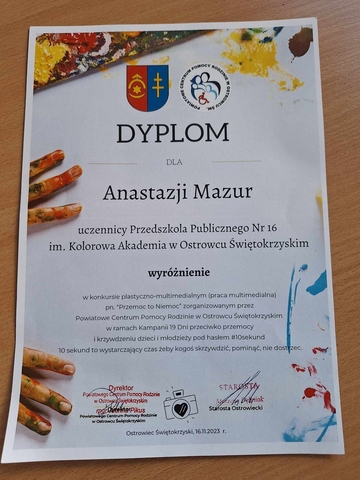 wyróżnienie Anastazja